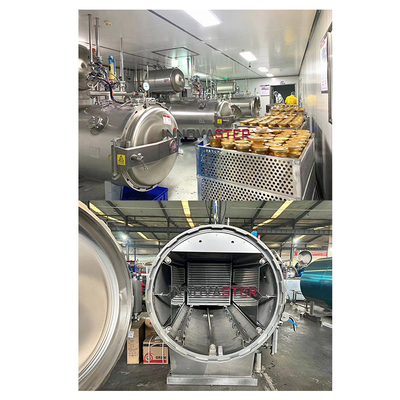 1100*1200*1500MM Vibration Water Immersion Retort Machinery for Ready-to-Eat Egg Foods