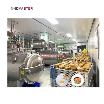 Industrial Steam Retort Autoclave for Glass Jars Sterilization in Manufacturing Plant