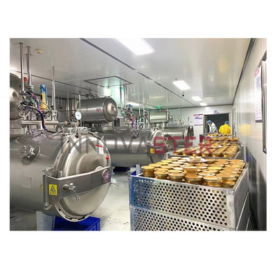 380V Steam Water Spray Glass Jars Canned Ready-to-Eat Meals Autoclave Retort Machine