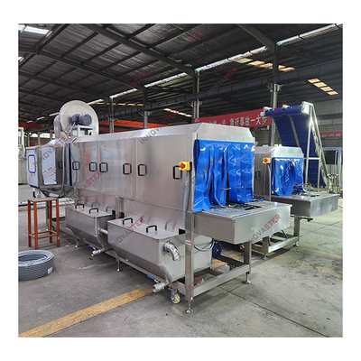Silver Automatic Industrial Turnover Rotary Plastic Basket Crate Washer Machine
