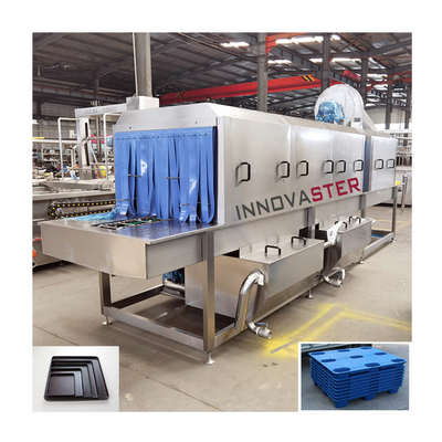 High Pressure Hot Water Cleaning Machine for Trays/Crates/Containers Plastic Material