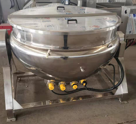 Stainless Steel Electric Gas Steam Heating Cheese Meat Sauce Cooking Kettle with Agitator Mixer