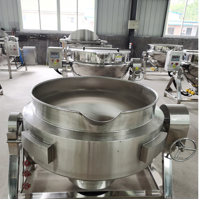 Stainless Steel Electric Gas Steam Heating Cheese Meat Sauce Cooking Kettle with Agitator Mixer