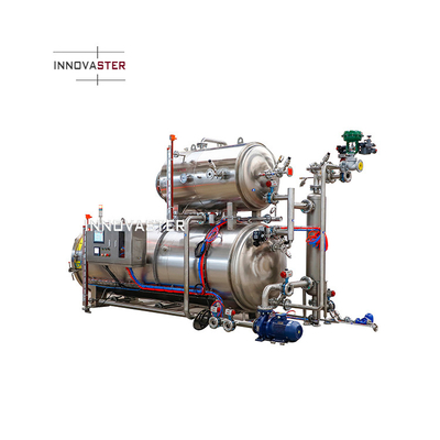 1KW Steam Cooking Retort for Food Processing in Cylindrical Pressure Vessel Structure