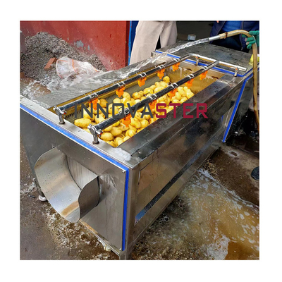 380v Industrial Stainless Steel Brush Roller Bubble Type Cabbage Vegetable Washing Machine
