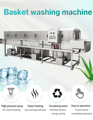 6100*1700*1700mm Integrated Model Cleaning Machine for Customized Crates/Containers