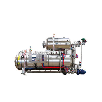 380V Steam Horizontal Water Spray Sausage Pouch Liquid Bottle Package Retort Machine 2100 KG