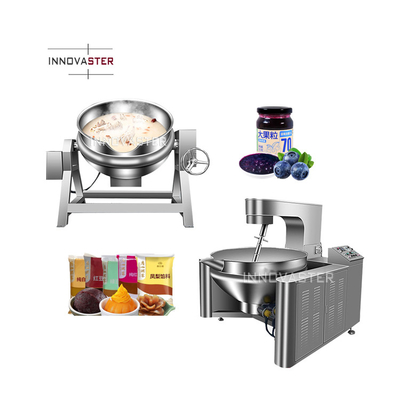 500L Electric Steam Heating Steam Jacketed Cooking Kettle with Mixer Food Beverage