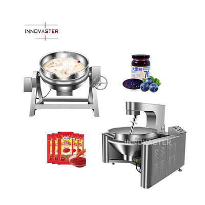 Electric/Steam/Oil Heating Automatic Cooking Pot Mixer Boiling Pan Jacketed Kettle with Scraper