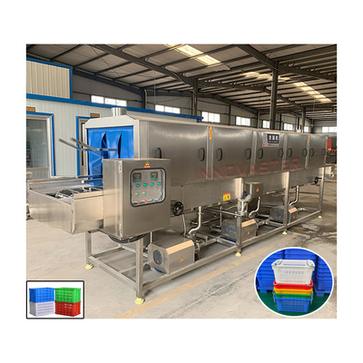 Industrial Automatic Spray Type Vegetable Turnover Crate Washer Tray Basket Washing Machine