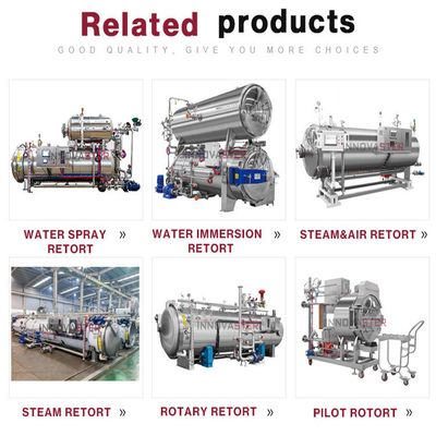 Automatic Batch Retort Steam Sterilization Food Machine for Canned Food Processing