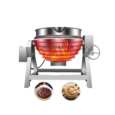 Food Processing Machinery Automatic Stirring Double Tilting Pot with Stainless Steel 304
