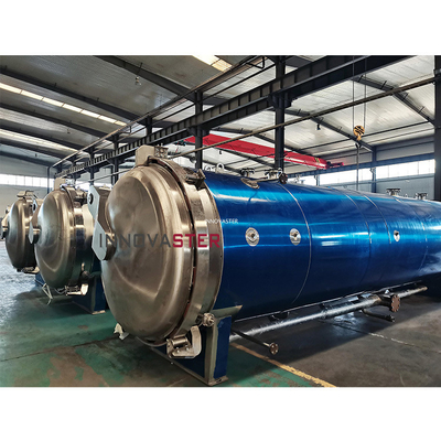 1KW Physical Sterilization Large Rotary Autoclave for Glass Bottle Milk Processing Plants