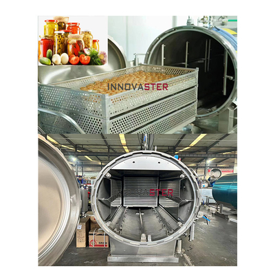 High Temperature Water Medium Horizontal Automatic Pressure Retort Sterilization Pot
