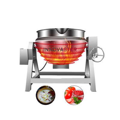 Cooking Equipment 500L Stainless Steel Mixer with Electric Tilting System and Agitator