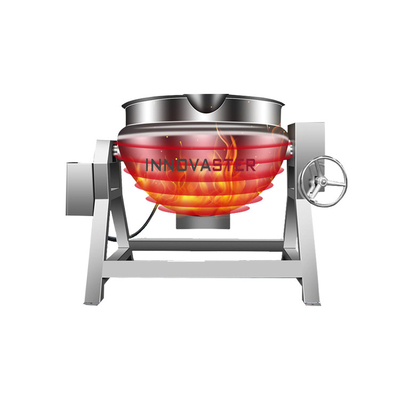 800L Automatic Steam Gas Tilting Jacketed Kettle for Jam Sauce Mixing and Boiling