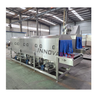 Silver Industrial Turnover Chicken Plastic Crate Washing Drying Machine for Restaurant