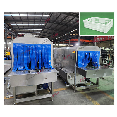 High Pressure Heated Water Spray PP Container Cleaning Machine for Silver Containers