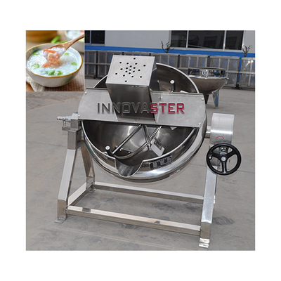 304 Stainless Steel Gas Steam Jacketed Pot for Industrial Mixing and Tilted Cooking