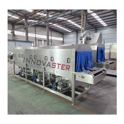 Industrial Washer for Continuous Cleaning of Polypropylene/Stainless Steel Containers