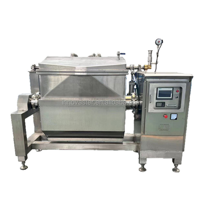 100L Horizontal Water Extraction Jacket Cooking Kettle with Vacuum Stirring Function