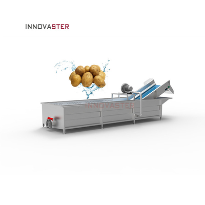 Advantageous Silver Vegetable and Fruit Bubble Cleaning Machine with Water Recycle