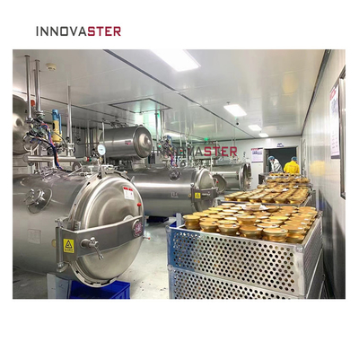 Steam Cooked Sauce Pouch Food Glass PP Bottle Processing Sterilizer Equipment Retort Machine
