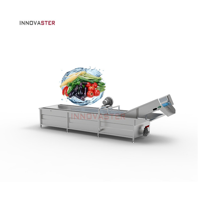 Commercial Soft Brush Wash Machine for Root Vegetables and Oval Fruits in Silver