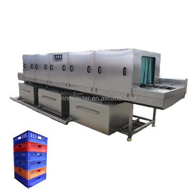 Industrial Automatic Plastic Container Washing Machine 18kw Power and 215 KG Capacity