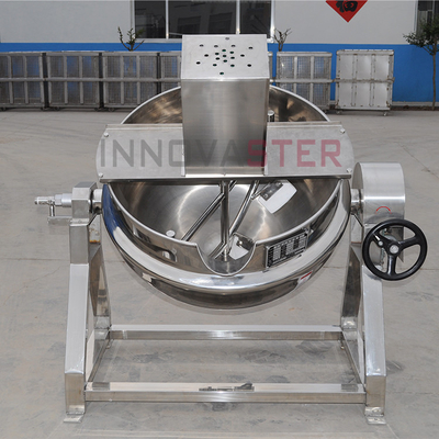 Customizable Capacity Tilting Type Industrial Jacketed Cooking Kettle with Agitator