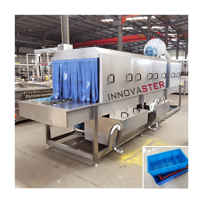 Customized Industrial Pallet Washing Tunnel for Plastic Crates Boxes and Containers