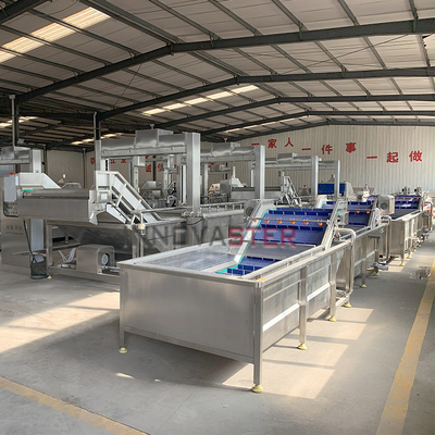 Automatic Salad Leaf Vegetable Processing Line Washer with 6000*1400*2400 Dimensions