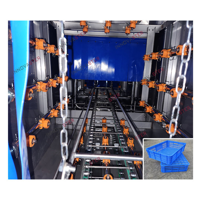 Automatic Steam Water Bakery Basket Box Washing Tunnel with 18kw Voltage 380/480V