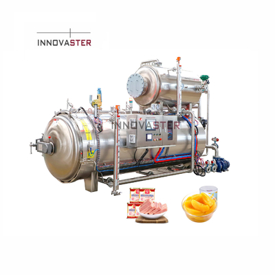 304 Stainless Steel Canned Tuna Food Sterilizer Pouch Sterilization Autoclave Retort Machine