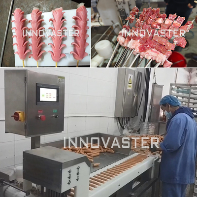 Meat Skewer Machine for Stringing and Processing 2000*730*1630mm Chicken Satay Kebab