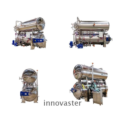 Small Glass Bottles Food Sausage Pouch Processing Vertical Rotary Autoclavable Retort
