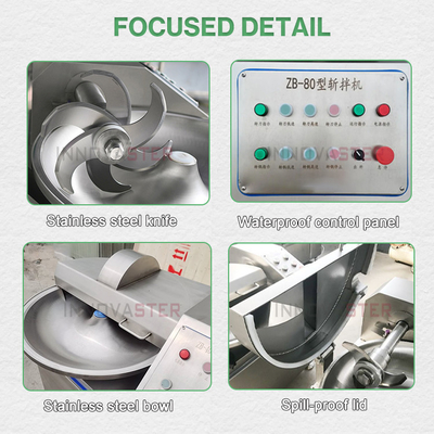 Automatic Stuffing Cutting Machine for High Speed Meat Chopping 780*600*850mm 350 KG