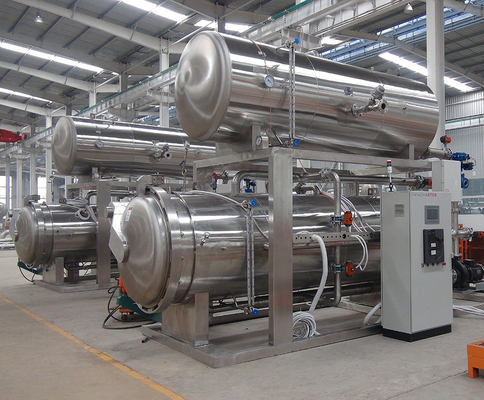 Stick Food Processing Multifunctional Static Over-pressure Rotary Retort with 3P Voltage