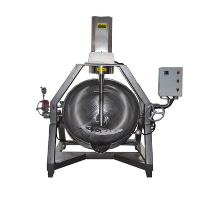 Semi-automatic Jacket Kettle With Mixer 615KG for Vegetable Processing and Soup Making