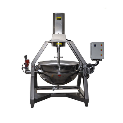 Semi-automatic Jacket Kettle With Mixer 615KG for Vegetable Processing and Soup Making
