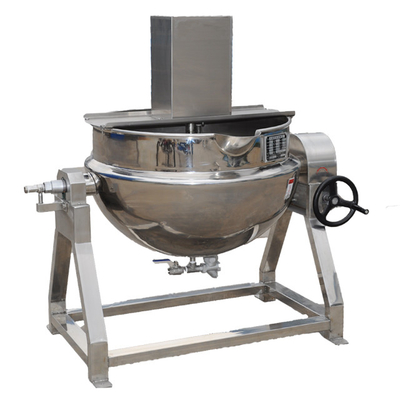 Hand Tilting Steam Heated Jacketed Kettle With Agitator for Meat Processing Solutions