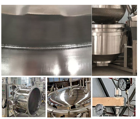 Affordable 615KG Vertical Tilt Jacketed Cooking Kettle for Mixing and Cooking Sauce
