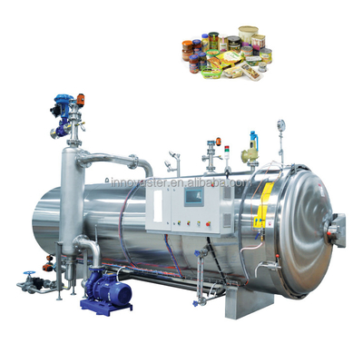 Full Automatic Overpressure Rotary Retort for High Temperature Food Sterilization