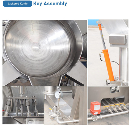304 Stainless Steel Automatic Multi-Agitator Jacketed Cooking Kettle for Hot Pot Sauce