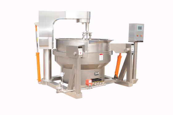 100-600L Capacity Automatic Gas Heating Jacketed Cooking Kettle for Sauce Multi-Agitator