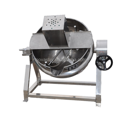 Stainless Steel Bean Paste Sauce Cooking Kettle for Manual Agitator Fry Wok Machine