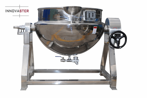 Stainless Steel Bean Paste Sauce Cooking Kettle for Manual Agitator Fry Wok Machine