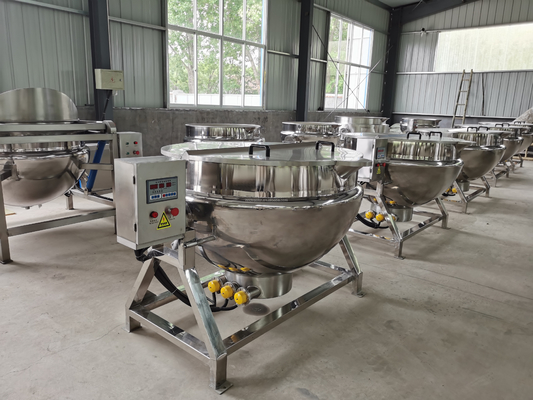 100kg-1000kg Steam/Electric/Gas/Electromagnetic Sauce Process Jacket Cooking Kettle