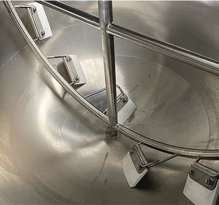 Food Beverage Jacket Cooking Kettle with Agitator Mixer and 400KG Weight Stainless Steel