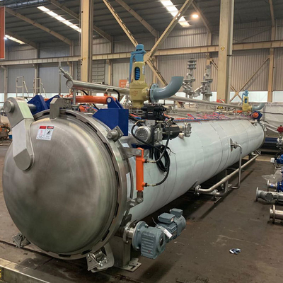 Physical Sterilization Horizontal Food Autoclave Steam Sterilization Cooking Retort Machine 1KW